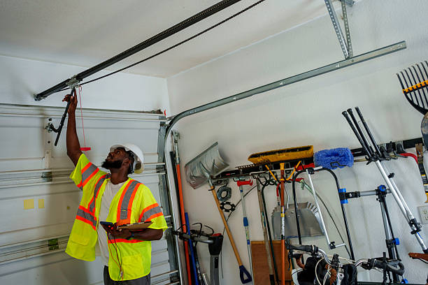 Professional Garage Door Panel Replacement technician working in Roseville, OH